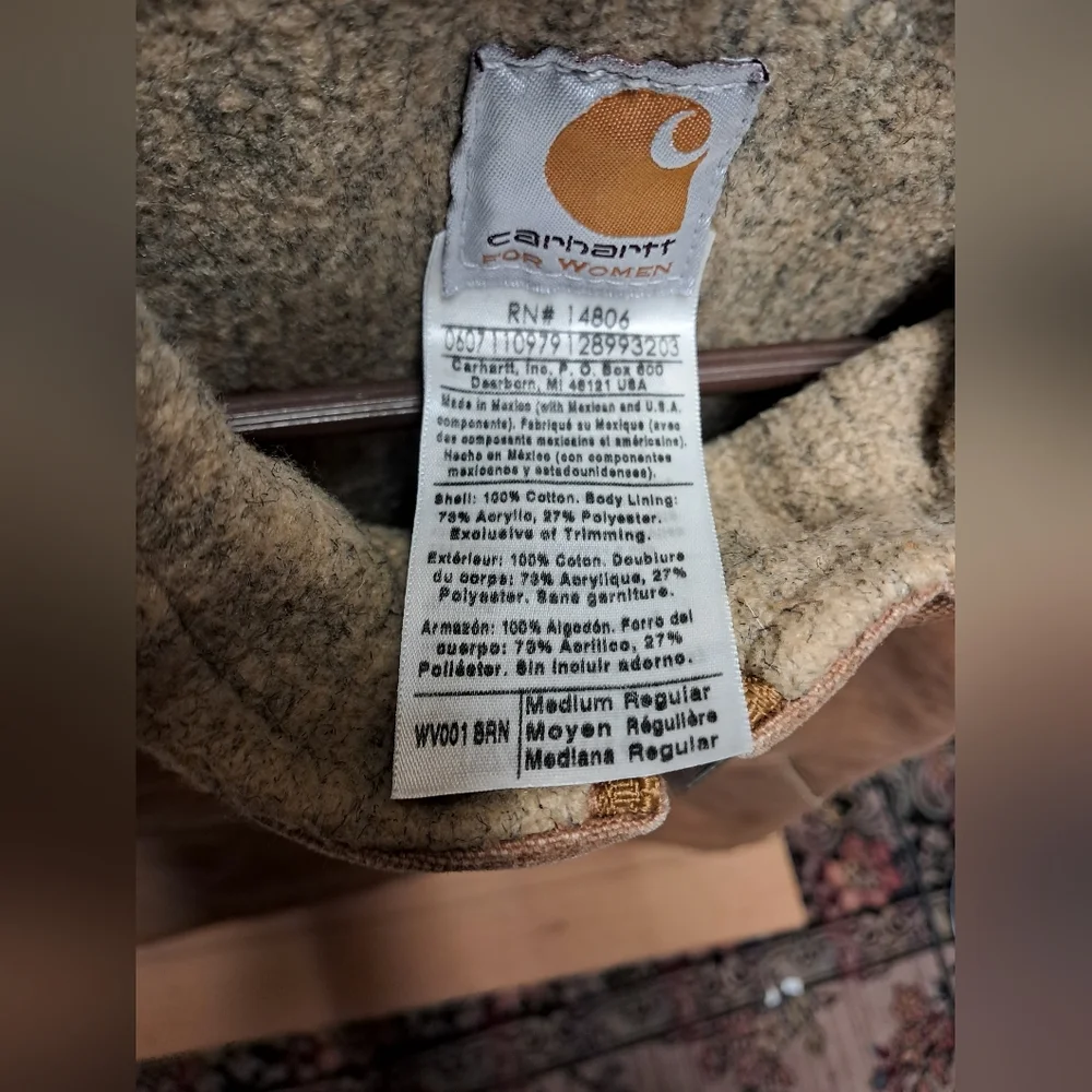 Carhartt Duck Sherpa Lined Vest Size M - Picture 3 of 5